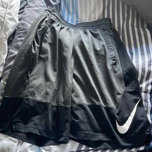 Black and grey Nike basketball shorts